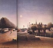 Henri Rousseau View of Ile Saint-Louis from the Port of Saint Nicolas(Evening) oil painting